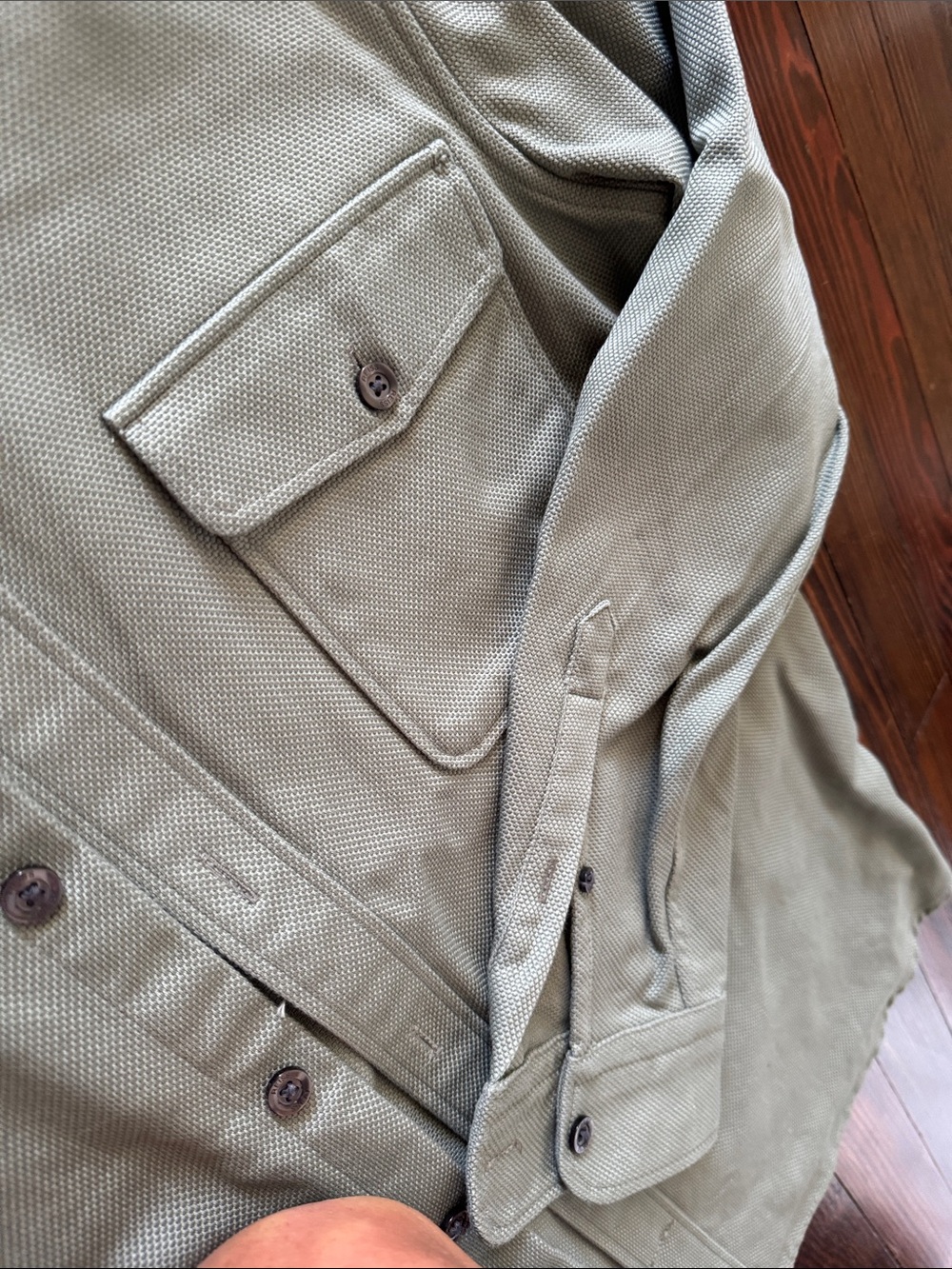 Reiss Light Sage Green Casual Button-Down Shirt - Picture 3 of 3